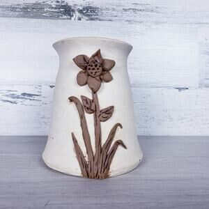 Handmade Pottery Vase with floral design